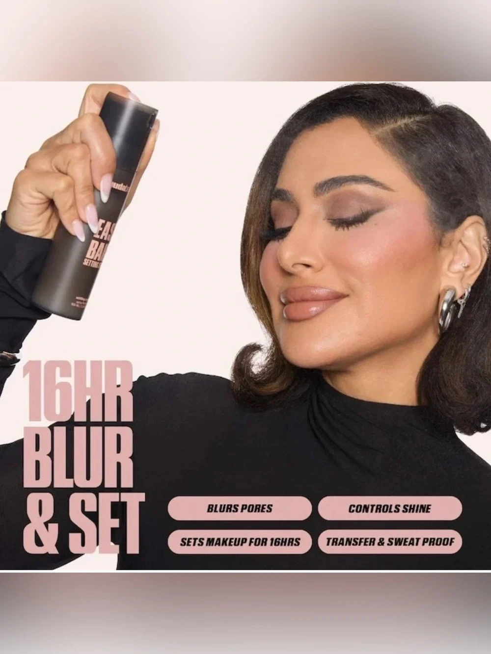 Huda Beauty Mini Easy Bake Blurring Setting Spray with 16-Hour Wear 30 ml NWOB